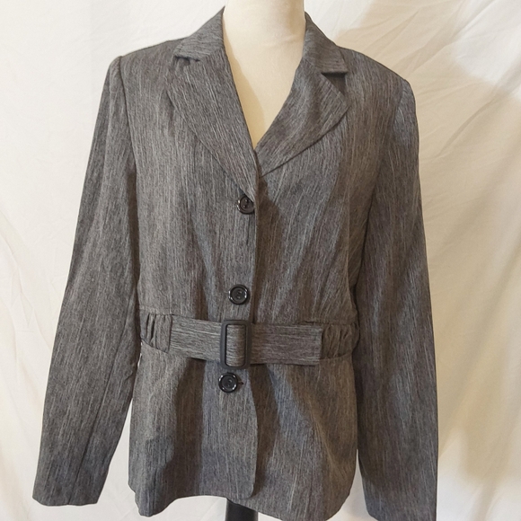 Vintage Sweet Suit Elegant Black/White Suit Set with Belt Size 14 - Picture 3 of 8